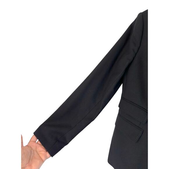 J.Crew Schoolboy Blazer Black Wool Blend Preppy Office Dark Academia Size 2 - Picture 9 of 14
